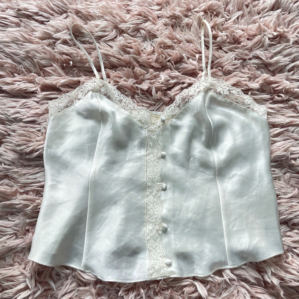 Vintage Victoria's Secret Gold Label Lace Trim Camisole Top